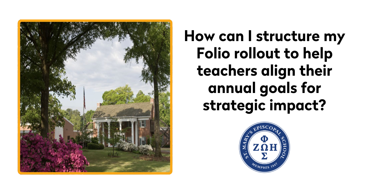 Aligning Teacher Goals for Strategic Impact Guiding Question