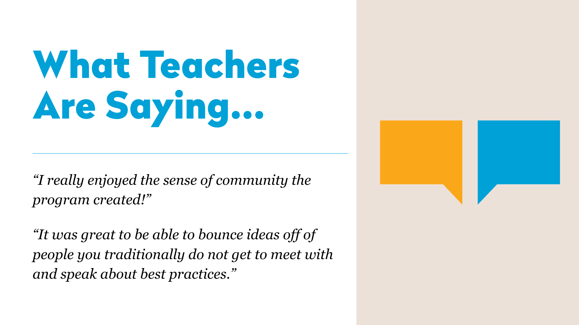 Fordham What Teachers Are Saying 1
