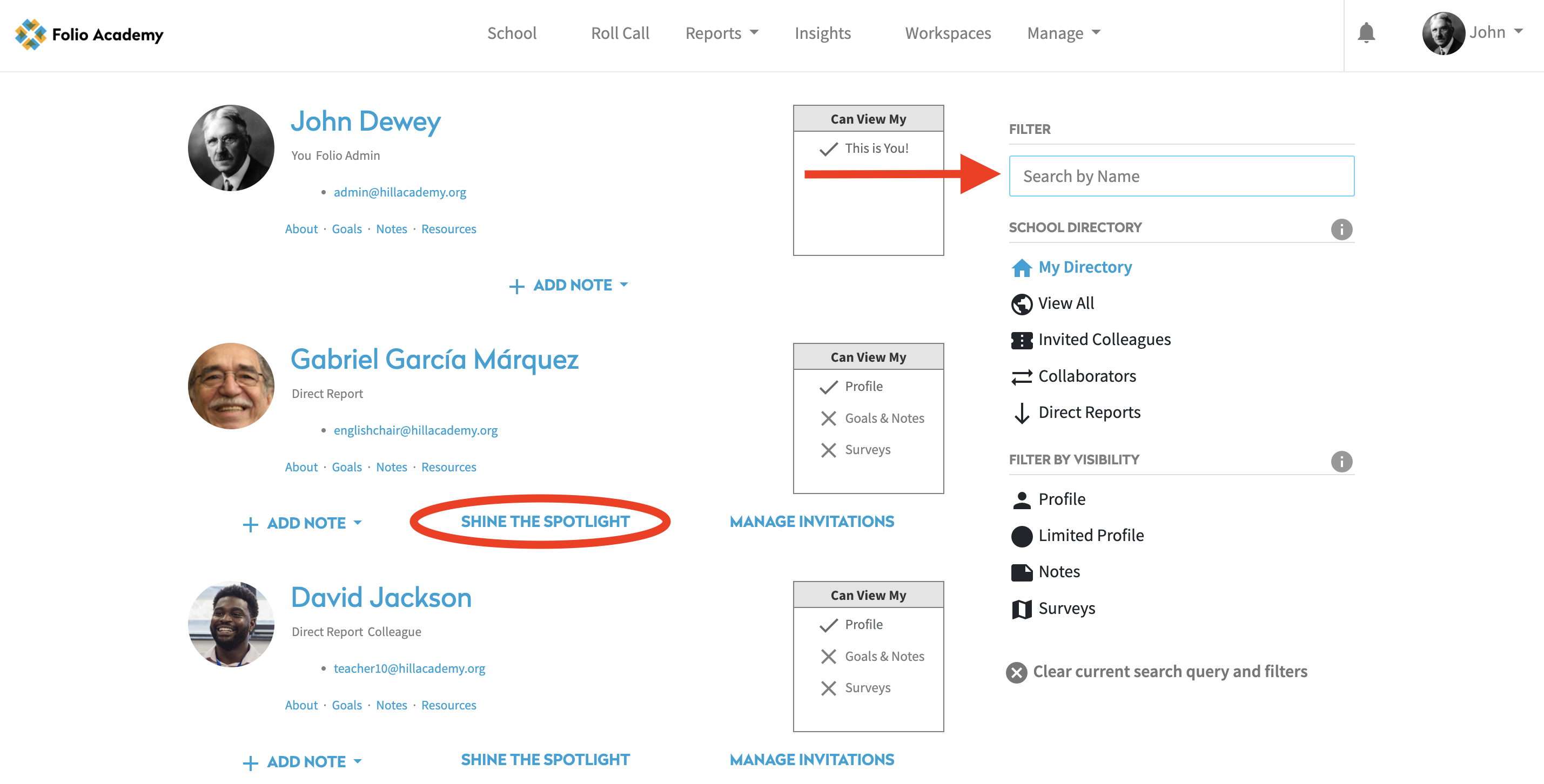 9spotlight search and send