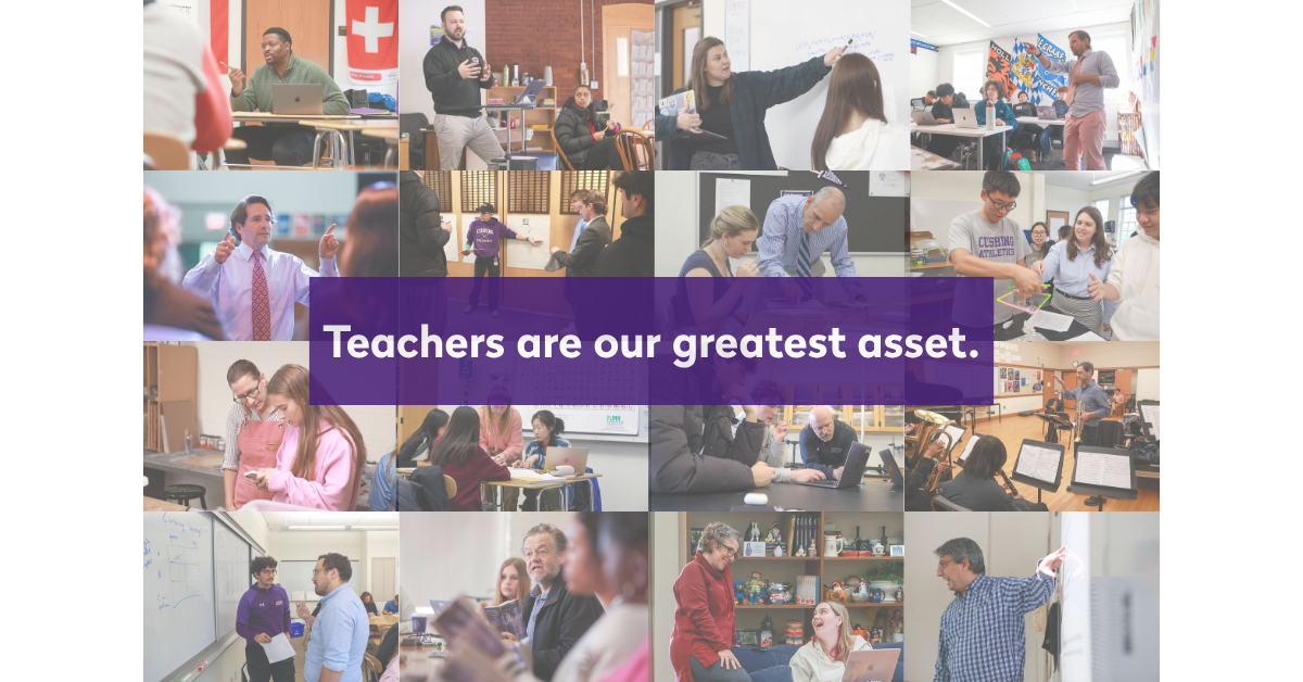 Cushing - Teachers are our greatest asset
